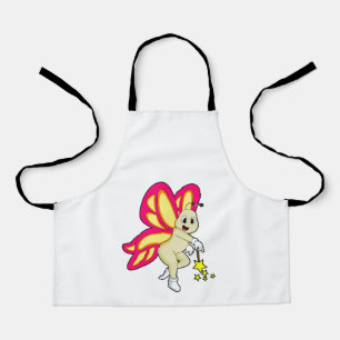 Butterfly as Wizard with Magic wand Apron