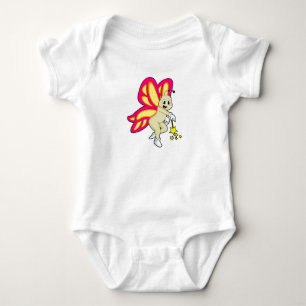 Butterfly as Wizard with Magic wand Baby Bodysuit