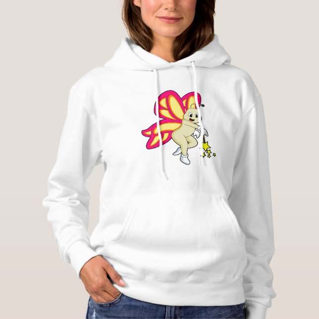 Butterfly as Wizard with Magic wand Hoodie (Front)