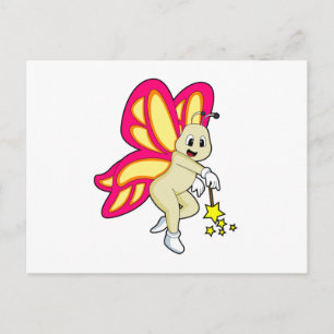 Butterfly as Wizard with Magic wand Postcard