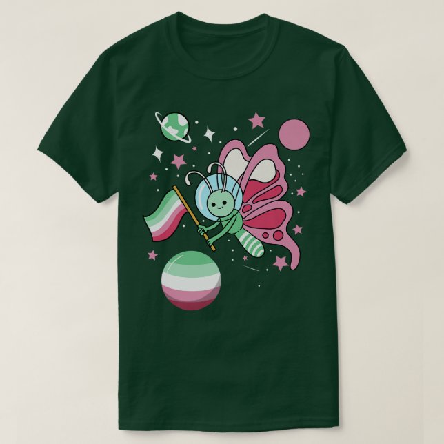 Butterfly Astronaut Abroseual Pride  T-Shirt (Design Front)