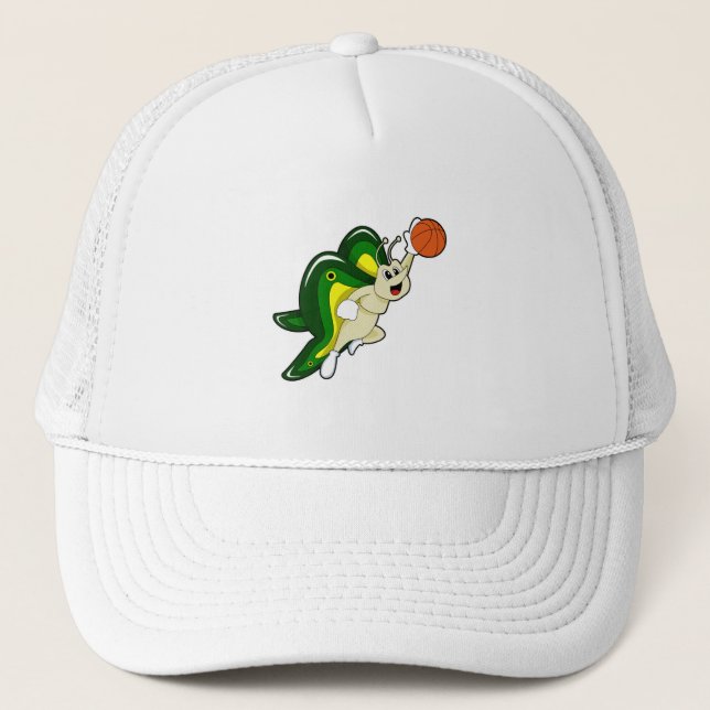 Butterfly at Basketball Sports Trucker Hat (Front)