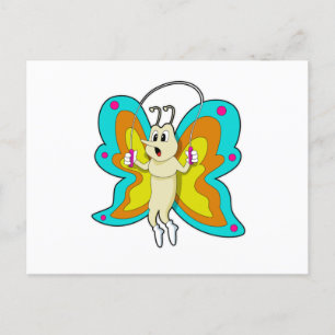 Butterfly at Jumping rope Fitness Postcard