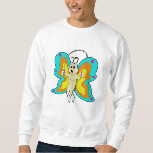 Butterfly at Jumping rope Fitness Sweatshirt