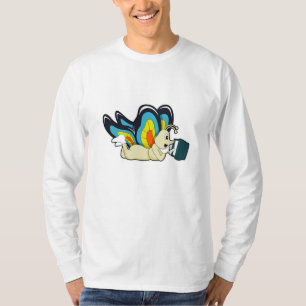 Butterfly at Reading with Book T-Shirt