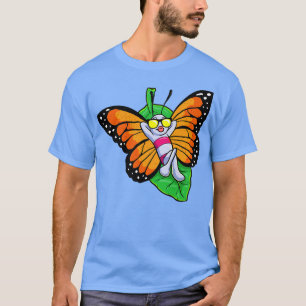 Butterfly at Sunbathing with Sunglasses T-Shirt