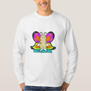 Butterfly at Yoga in Cross-legged T-Shirt