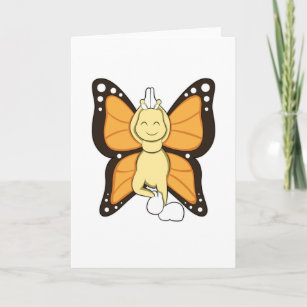 Butterfly at Yoga Stretching exercises Card