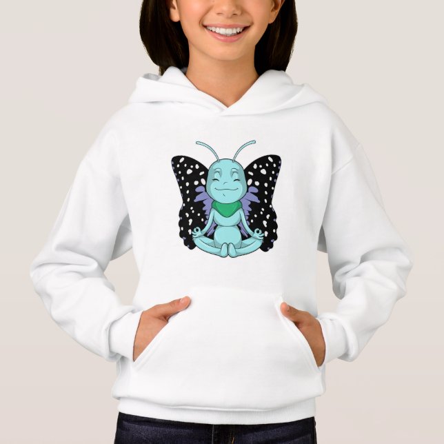 Butterfly at Yoga Stretching Legs (Front)