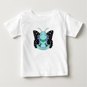 Butterfly at Yoga Stretching Legs Baby T-Shirt