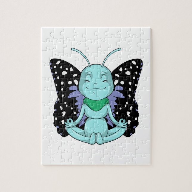 Butterfly at Yoga Stretching Legs Jigsaw Puzzle (Vertical)