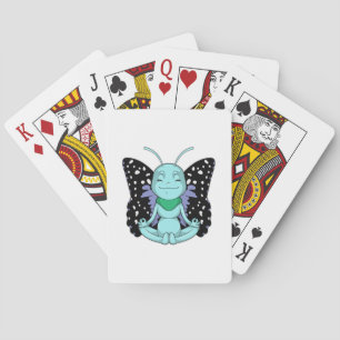 Butterfly at Yoga Stretching Legs Playing Cards