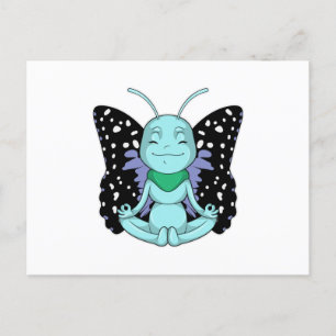 Butterfly at Yoga Stretching Legs Postcard