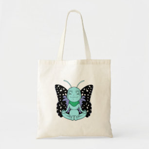 Butterfly at Yoga Stretching Legs Tote Bag
