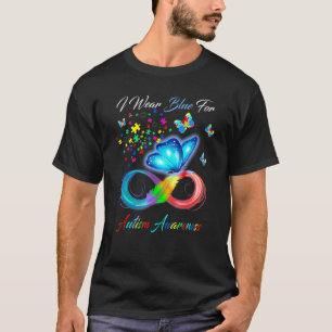 Butterfly Autism I Wear Blue For Autism Awareness T-Shirt