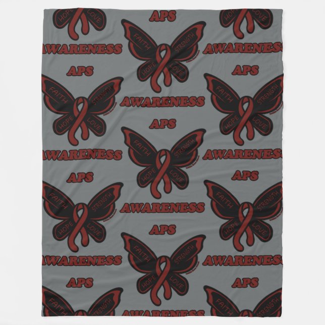 Butterfly/Awareness...APS Fleece Blanket (Front)