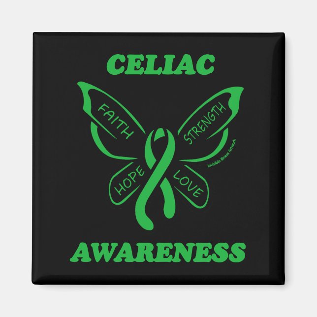 Butterfly/Awareness...Celiac Magnet (Front)