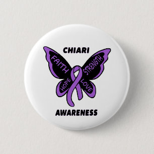 Butterfly/Awareness...Chiari 6 Cm Round Badge