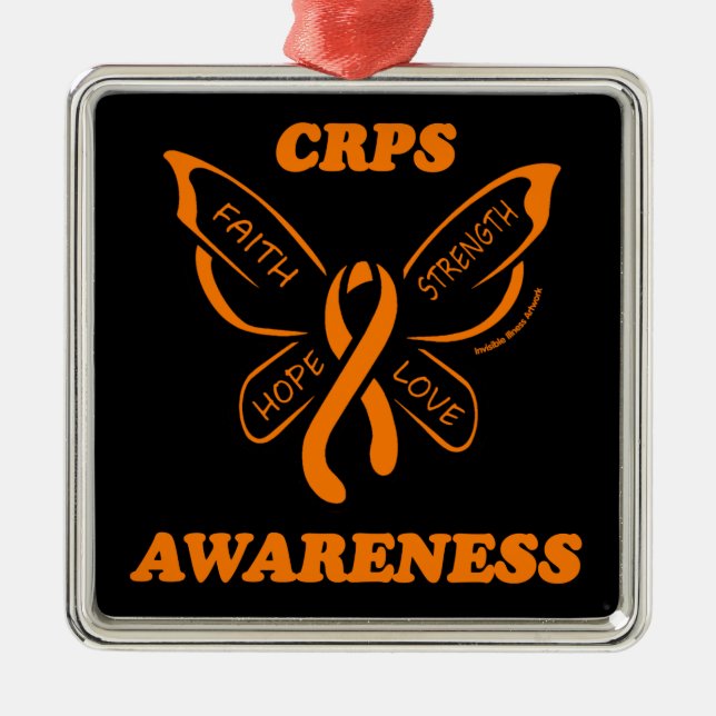 Butterfly/Awareness...CRPS Metal Tree Decoration (Front)