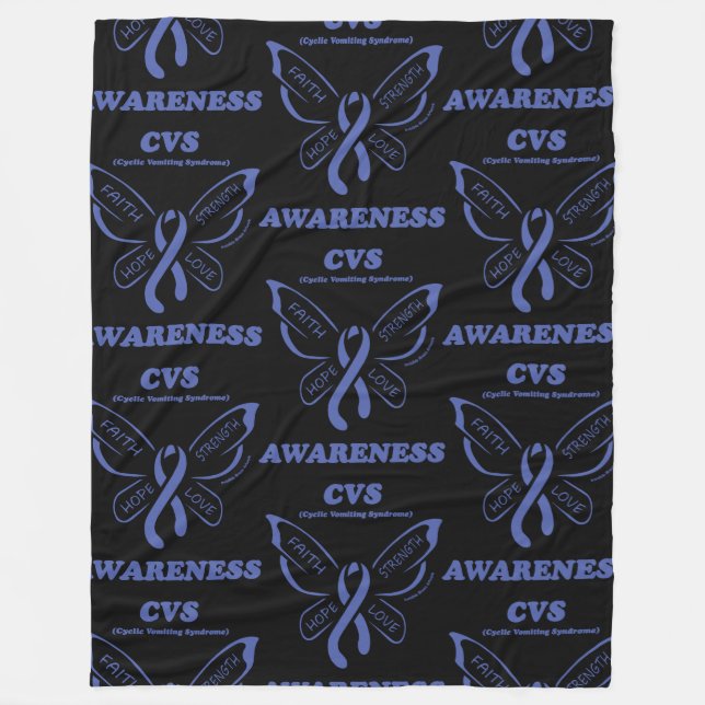 Butterfly/Awareness...CVS Fleece Blanket (Front)