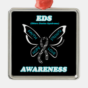 Butterfly/Awareness...EDS Metal Ornament