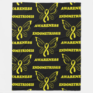 Butterfly/Awareness...Endometriosis Fleece Blanket