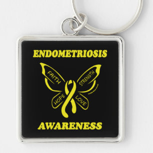 Butterfly/Awareness...Endometriosis Keychain