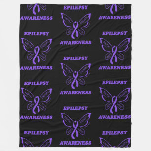 Butterfly/Awareness...Epilepsy Fleece Blanket