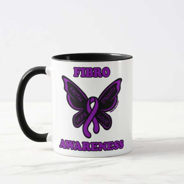 Butterfly/Awareness...Fibro Mug (Left)