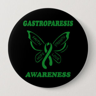 Butterfly/Awareness...Gastroparesis  10 Cm Round Badge