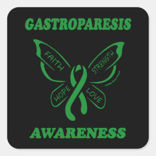 Butterfly/Awareness...Gastroparesis Square Sticker