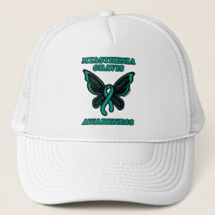 Butterfly/Awareness...Myasthenia Gravis Trucker Ha Hat