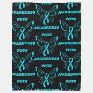 Butterfly/Awareness...POTS Fleece Blanket