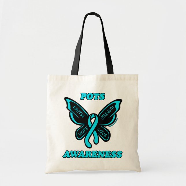 Butterfly/Awareness...POTS Tote Bag (Front)