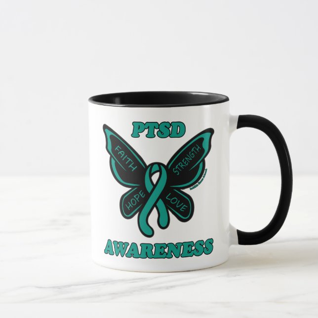 Butterfly/Awareness...PTSD Mug (Right)