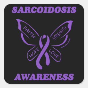 Butterfly/Awareness...Sarcoidosis Square Sticker