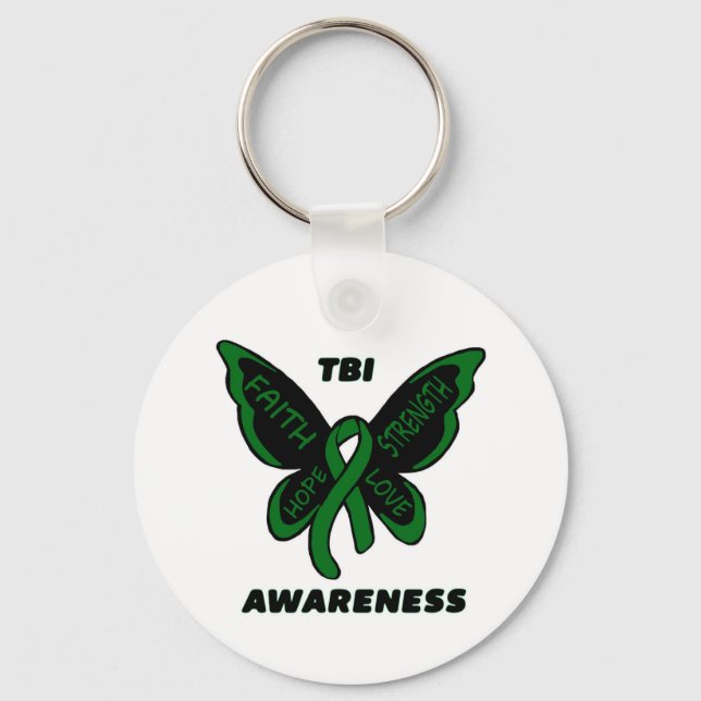 Butterfly/Awareness...TBI Key Ring (Front)
