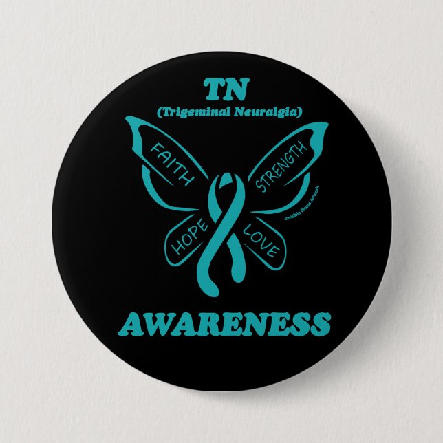 Butterfly/Awareness...TN 7.5 Cm Round Badge (Front)