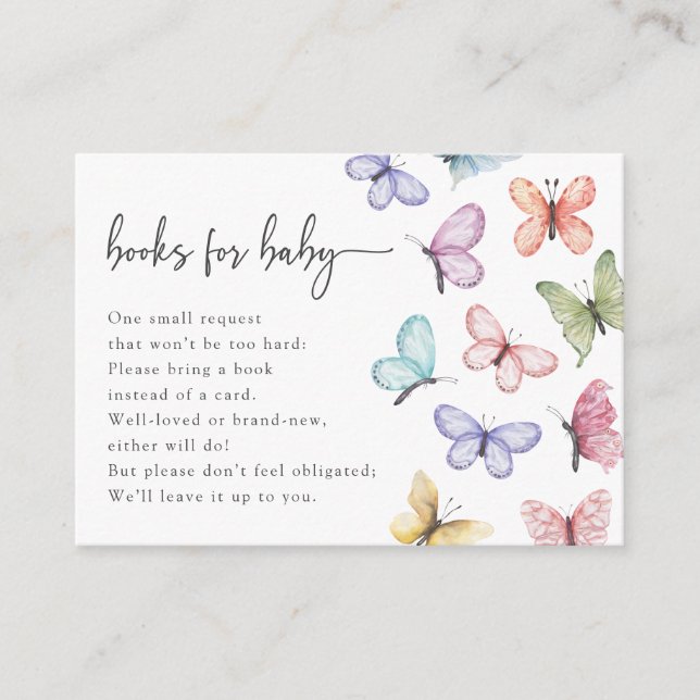 Butterfly Baby Books Card (Front)