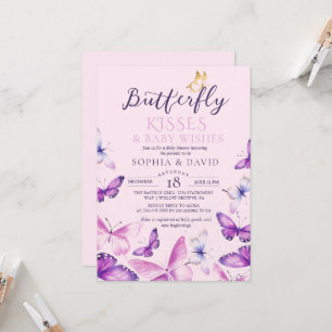 Butterfly Baby Girl Baby Shower Invitation