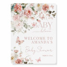 Butterfly Baby in Bloom Pink Floral Baby Shower 