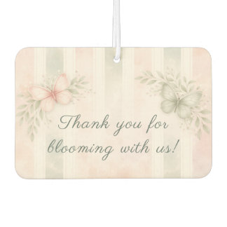 Butterfly Baby in Bloom Pink Sage Green Car Air Freshener