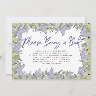 Butterfly Baby Shower Book Request Enclosure Card