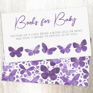 Butterfly Baby Shower Books for Baby Enclosure Card