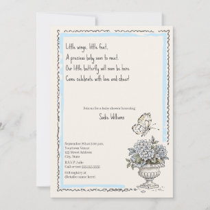 Butterfly Baby Shower Cottagecore Coquette Girl Invitation