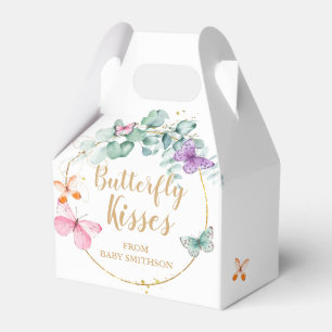 Butterfly Baby Shower Eucalyptus White and Gold Favour Box