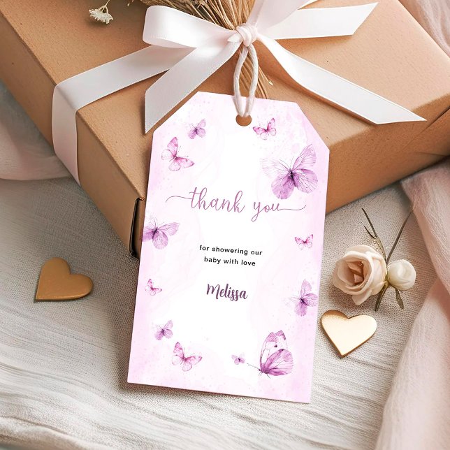 Butterfly Baby Shower Gift Tags (Creator Uploaded)