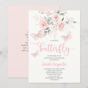 Butterfly Baby Shower Girl Invitation