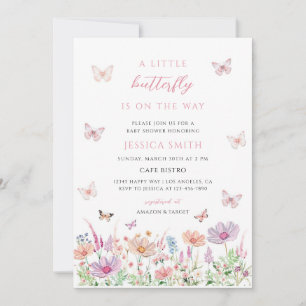 Butterfly Baby Shower Girl Invitation