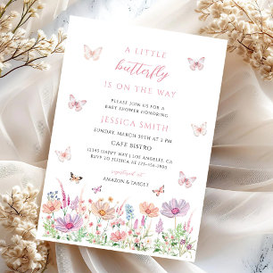 Butterfly Baby Shower Girl Invitation